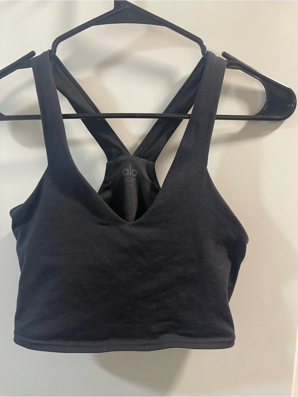 ALO Yoga Black Crossback Sports Bra